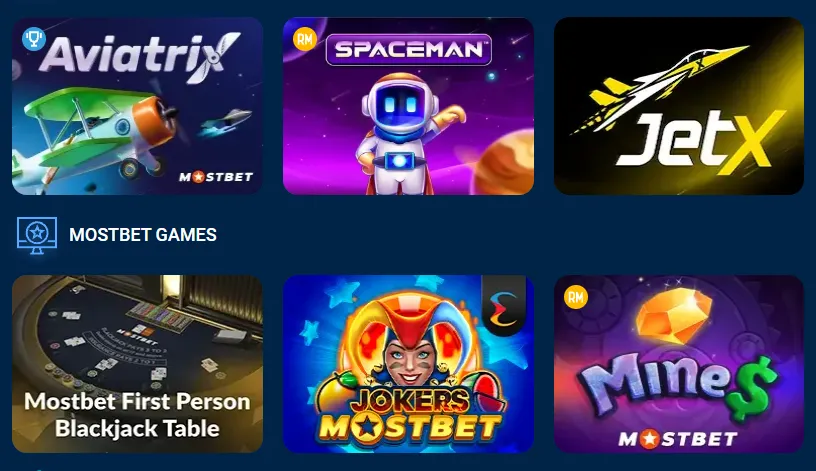 Игры Мостбет: слоты, live casino и столы